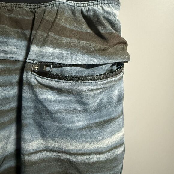 Lululemon Men T.H.E. Short Linerless 9” Sweat Wicking Stripe Blue Medium M7AAWS - Picture 5 of 6